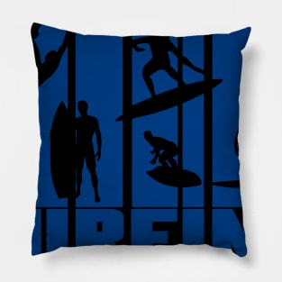 Blue Surfer Logo Pillow