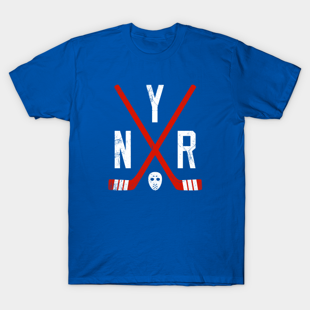 NYR Retro Sticks - Blue - Ny Rangers - T-Shirt