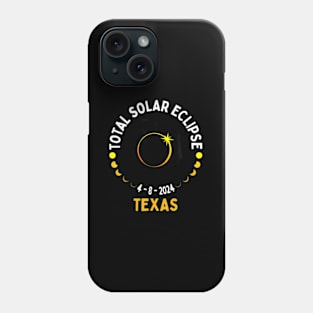 America Totality 04 08 24 Total Solar Eclipse 2024 Texas Phone Case