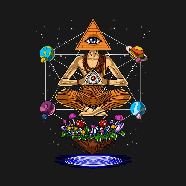 Illuminati Pyramid Psychedelic Mushrooms by underheaven