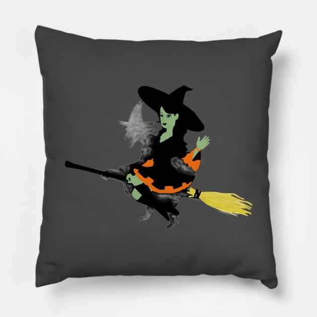 Good Witch Bad Witch Pillow by SandraKC