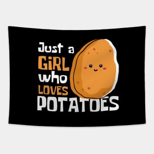 Just A Girl Who Loves Potatoes Cute Potato Tapestry