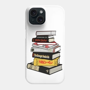 True Crime Book Pile Art Phone Case