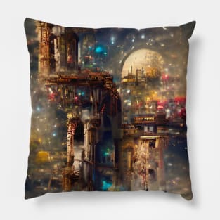 Strange City in the Galaxy Pillow