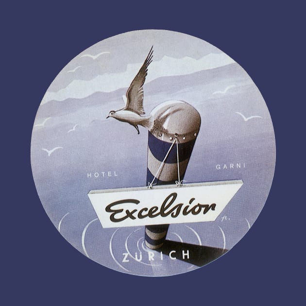 Vintage Travel Poster Excelsior Hotel by MasterpieceCafe