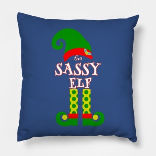 The Sassy Elf Family Matching Christmas 2020 Gift  Pillow