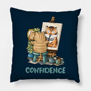 Cat Confidence Self Portrait Pillow