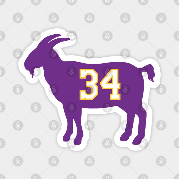 Shaquille O'Neal Los Angeles Goat Qiangy Magnet by qiangdade