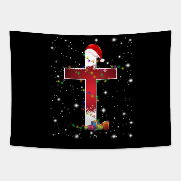 The Cross Christmas Day Costume Gift Tapestry by Ohooha