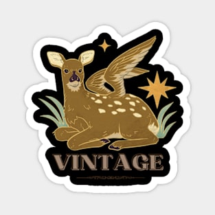 Vintage, soaring stag deer Magnet