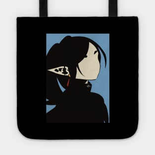 A design featuring Frieren the elf girl character as Frieren the Slayer in minimalist silhouette style from Sousou no Frieren Frieren Beyond Journeys End or Frieren at Funeral anime fall 2023 SNF65 Tote