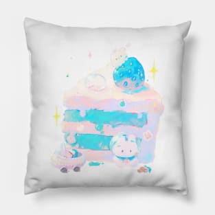 Blue Strawberry Pillow