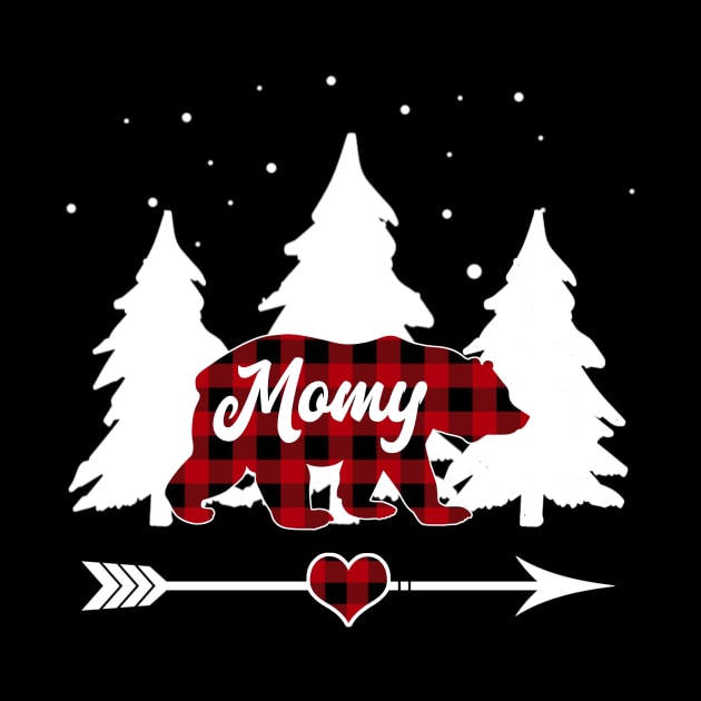 Momy Bear Buffalo Plaid Christmas Matching Family Pajama by Soema