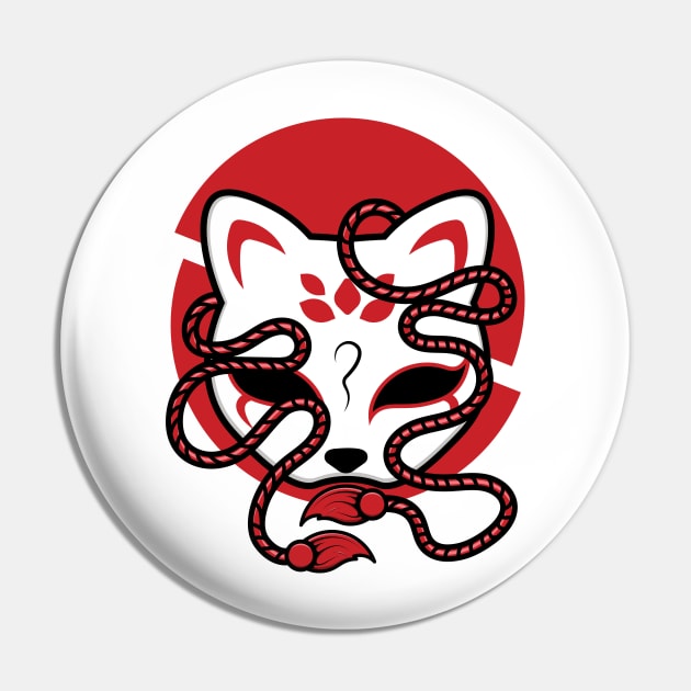 Japanese kitsune mask Pin by Starkey Store