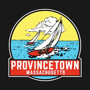 Vintage Provincetown Massachusetts Travel Decal T-Shirt