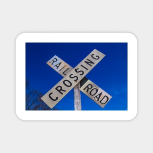 Old Railroad Crossing Sign Magnet