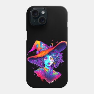 Halloween colourful Witch - scary and funny beauty queen Phone Case