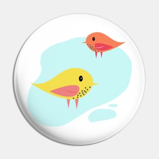 Two Cute Bird Pin