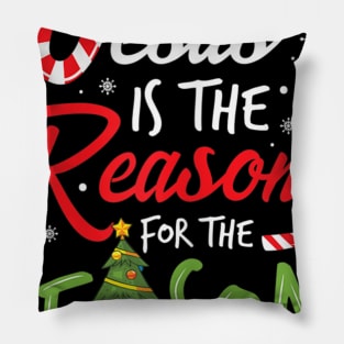 Girls Jesus is The Reason for The Season Christmas Christian Pillow