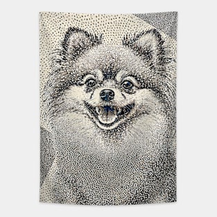 Dog Portrait - Pomeranian Tapestry