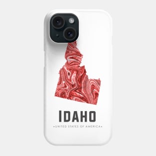 Idaho state map abstract red Phone Case