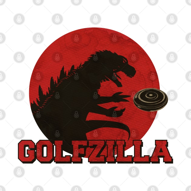 Golfzilla Disc Golf by CTShirts