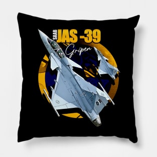 JAS39 Gripen Swedish Air Force Fighterjet Pillow