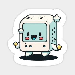 Cute happy kawaii 8-bit 16-bit pixel character Magnet