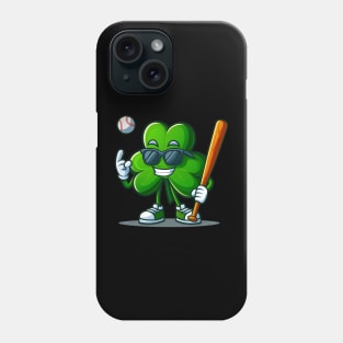 Shamrock Baseball Funny St Patricks Day Boys Kids Phone Case