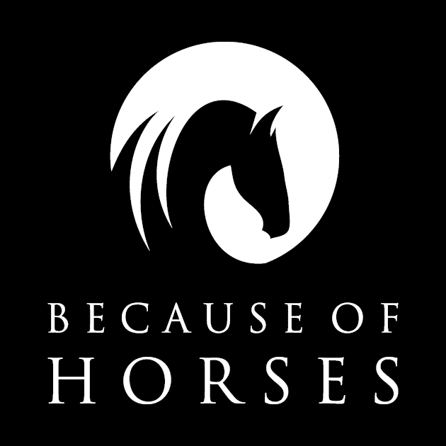 Because of Horses logo (black) by BecauseofHorses
