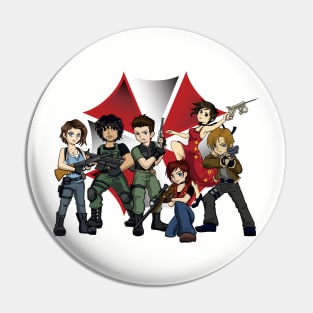 Resident Evil 3/4/Code Veronica chibi characters Pin