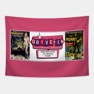 Drive-In Double Feature - Lady Frankenstein & Hammers the Mummy Tapestry