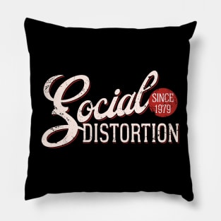 Social Distortion Band Tees California Rock grey Pillow