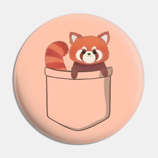 Cute Red Panda in a Pocket Pin