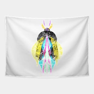 Insect fossil colorful design or beetles fossil Tapestry