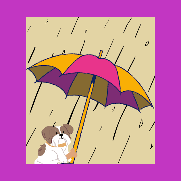 A dog in the rain by Designs and Dreams