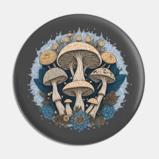 Mushroom ornament Pin