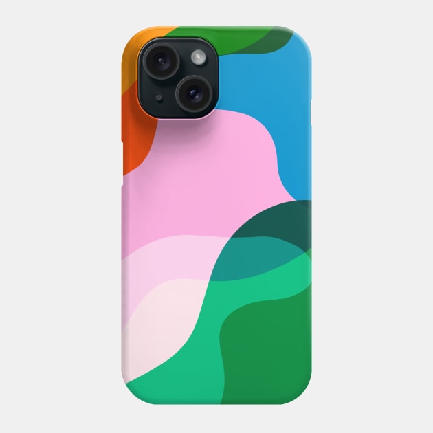 Colorful Overlapping Shapes Abstract Bold Phone Case by Trippycollage