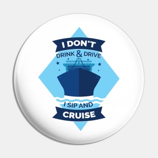 Funny Cruise Ship Design Pin