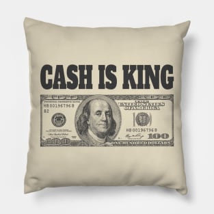 cash is king vintage retro style Pillow