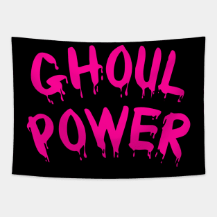 Ghoul Power Funny Girl Power Feminist Halloween Dripping Blood Tapestry