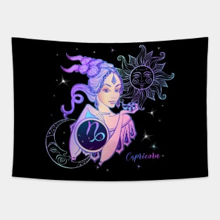 Capricorn Astrology Horoscope Zodiac Birth Sign Gift for Women Tapestry