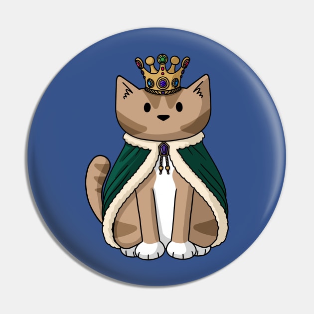 King Cat Pin by Doodlecats 