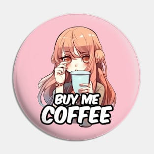 Cute coffee girl Pin