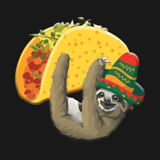 Funny Cinco De Mayo Celebrations Gifts, Taco Sloth T-Shirt