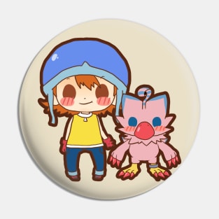 sora & biyomon Pin