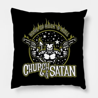 Church Of Satan - Home of Rock 'N' Roll (Vintage) Pillow