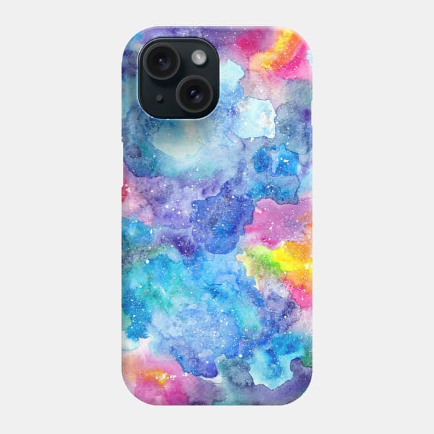 Watercolor Galaxy Phone Case by MarinaDemidova