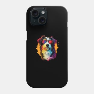 Colourful Cool Golden Doodle Dog with Sunglasses Phone Case