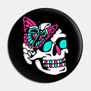 Skull butterfly Pin